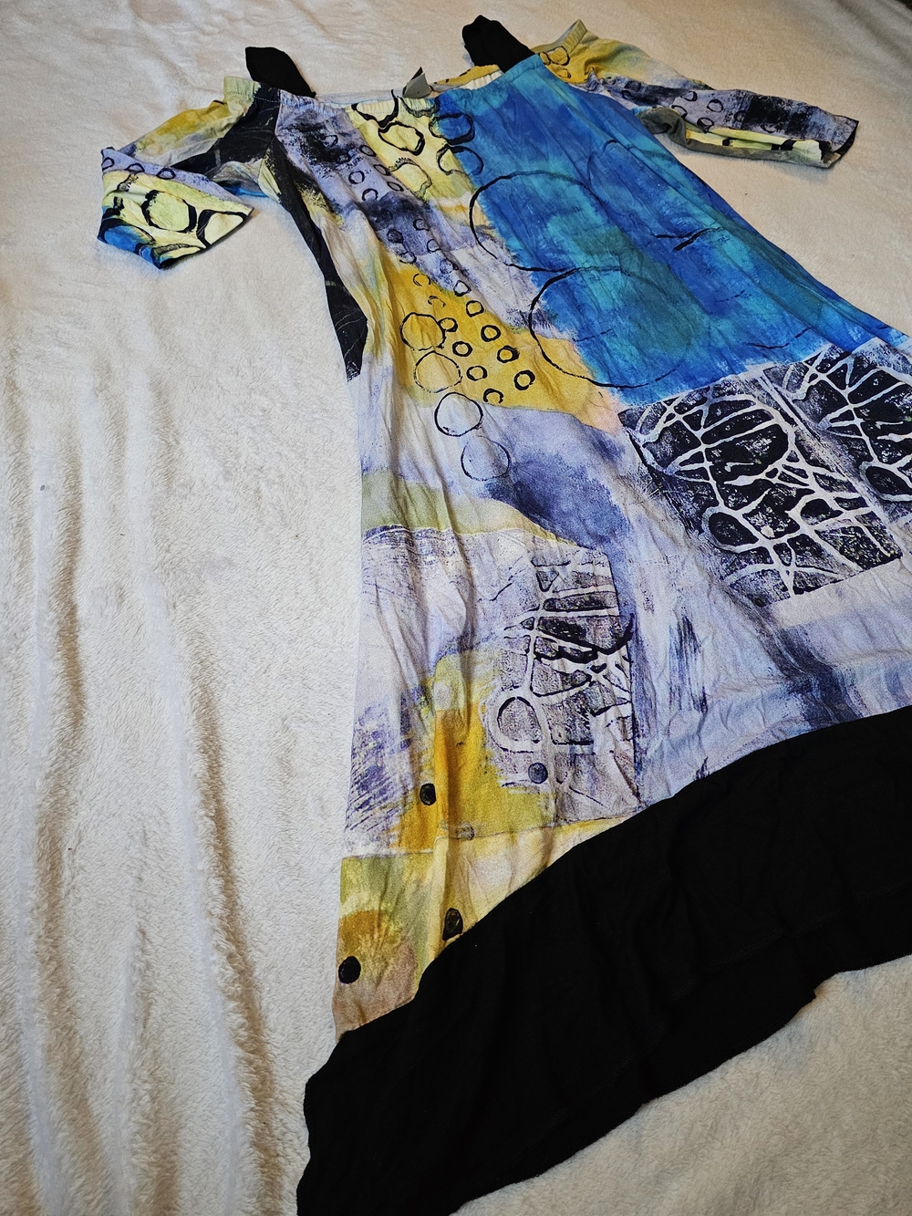 Women's Colorblock Abstract Print Dress